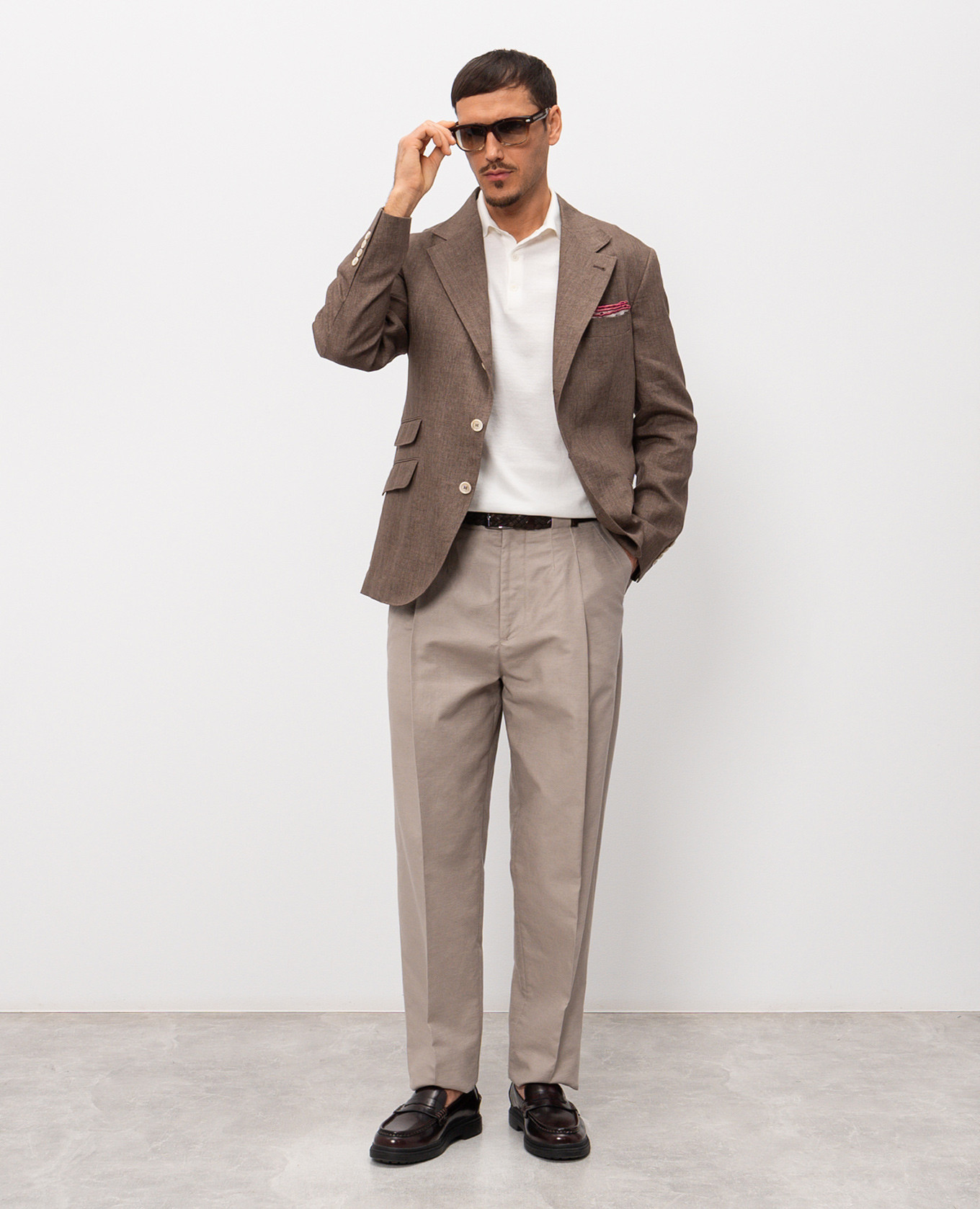 Gray linen pants Brunello Cucinelli 2