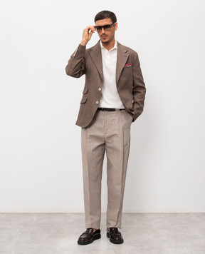 Brunello Cucinelli Gray linen pants MH262F1130