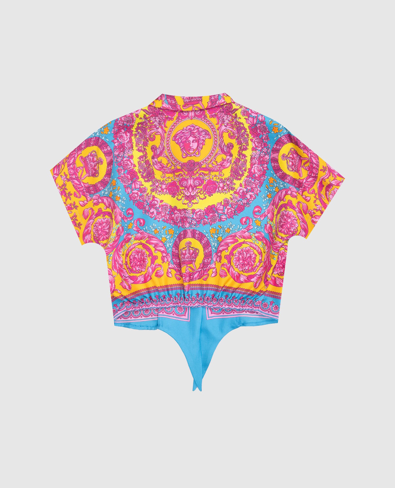 Children's silk blouse with Electric Barocco print Versace 2