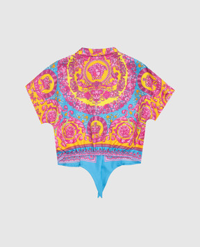 Versace Children's silk blouse with Electric Barocco print 10199581A16902