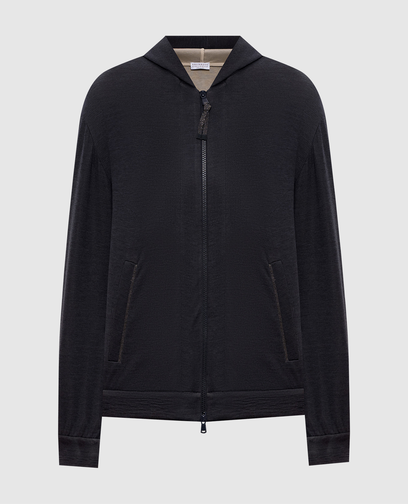 Gray sports jacket with silk