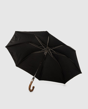 Pasotti Whangee Black Folding Umbrella OMITUO64SRASOOXFORD18BAM