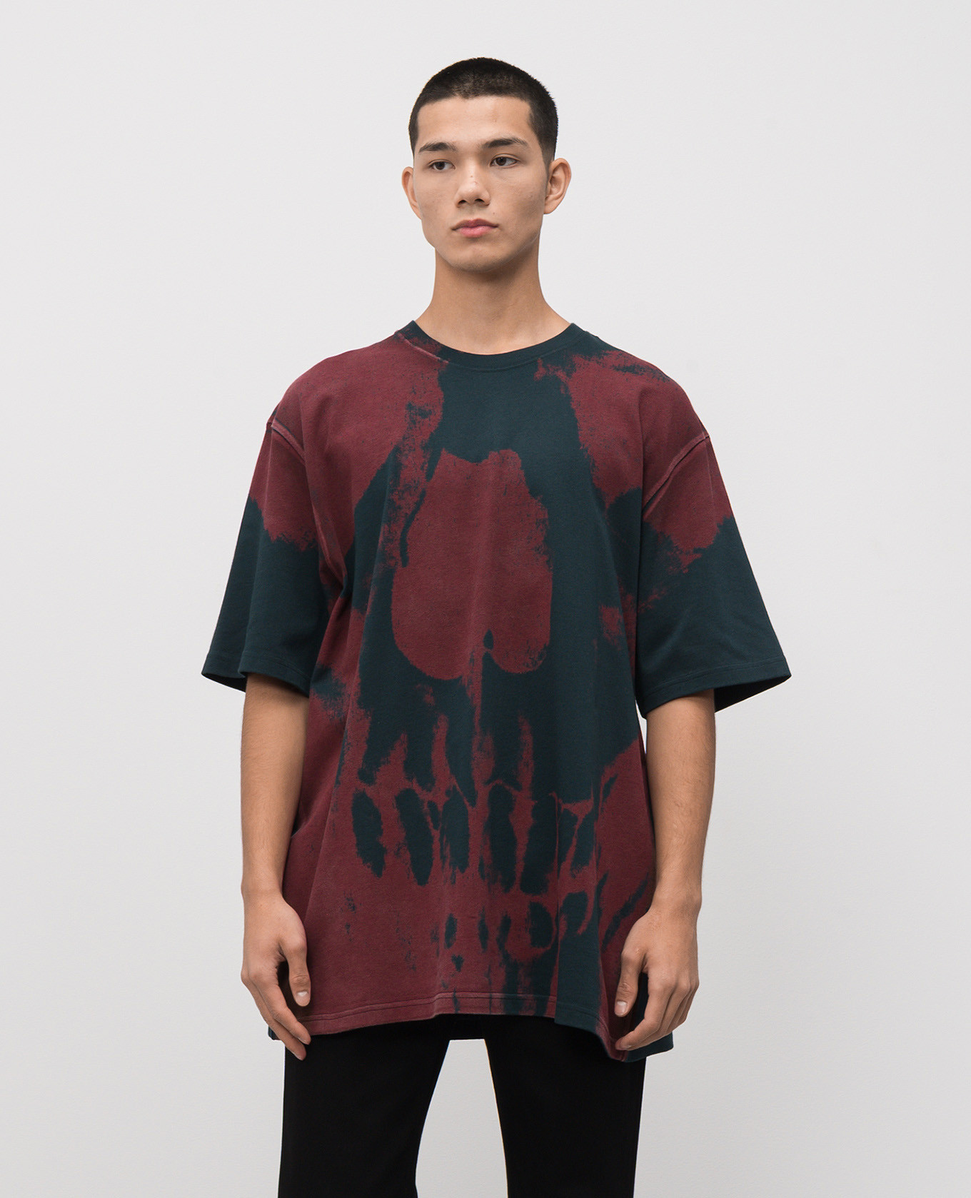 

Blue printed T-shirt Alexander McQueen, Navy blue