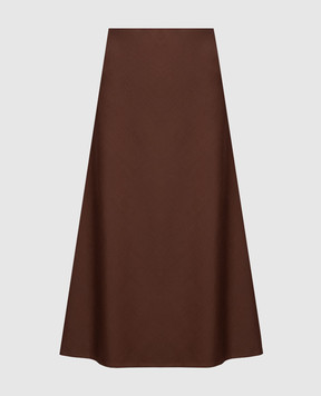 Brunello Cucinelli Brown skirt with wool MB143G3634