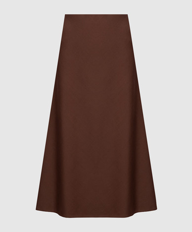 Brown skirt with wool