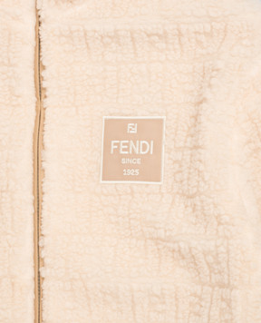 Fendi Children's beige jacket with wool JUA284AY8J812+