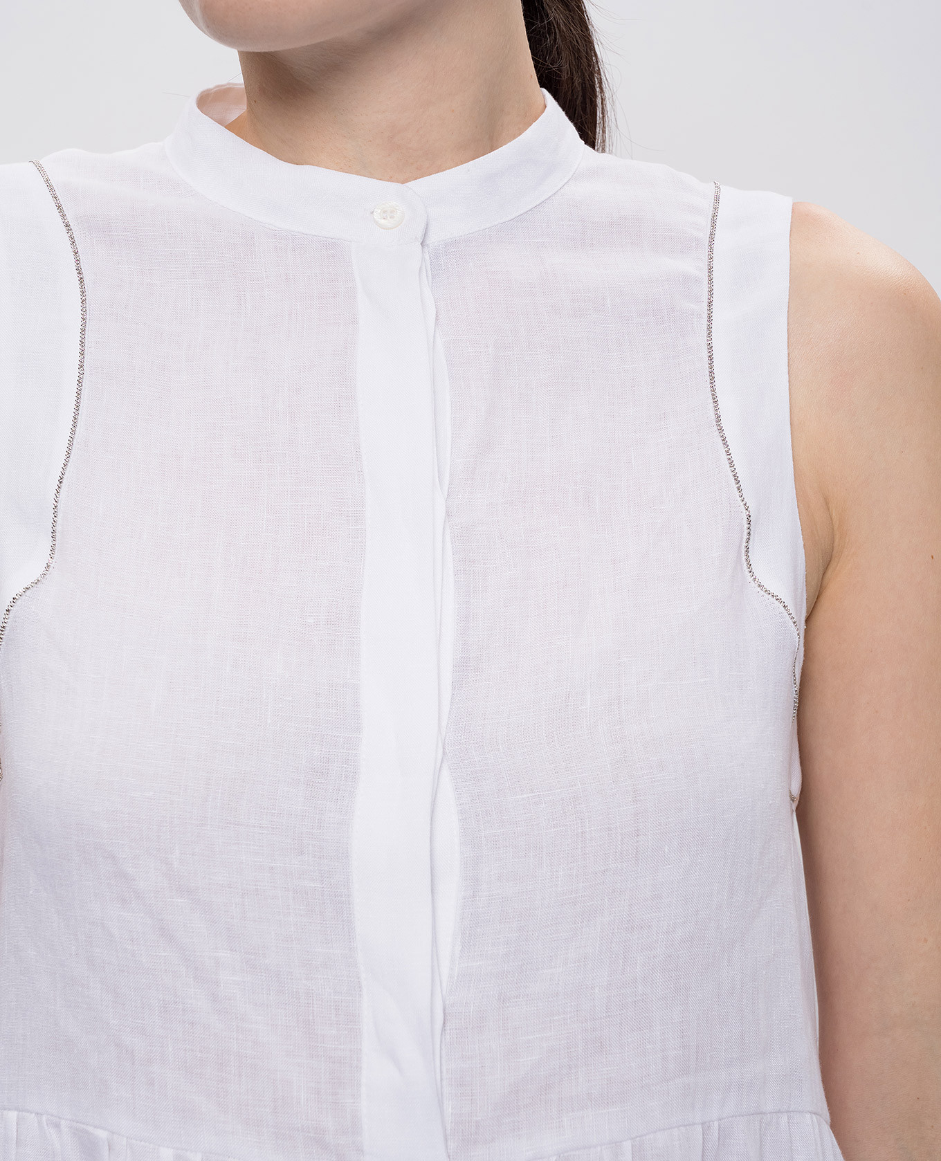 

White linen midi dress Peserico