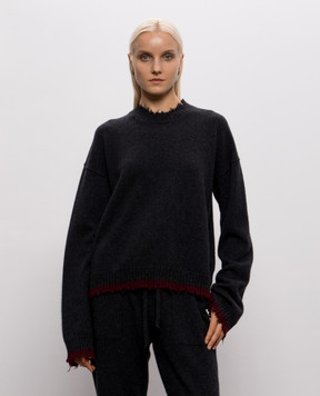 UMA WANG Gray cashmere sweater UK7152
