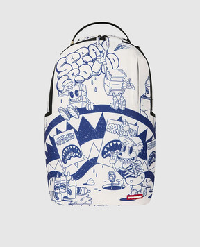 Sprayground Children's white backpack MONEY CREW - CASH & CHAOS 910B8373NSZ