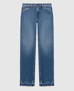 Solotre Blue jeans with a worn effect M1AC0122
