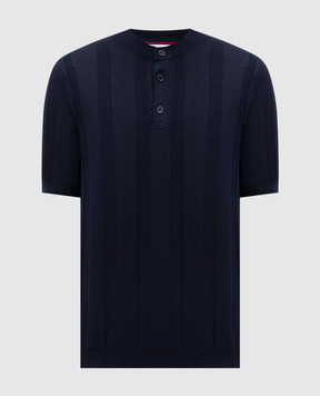 Brunello Cucinelli Blue linen t-shirt M2L707801