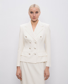 Dolce&Gabbana Beige double-breasted wool jacket F27ACTFUBGC