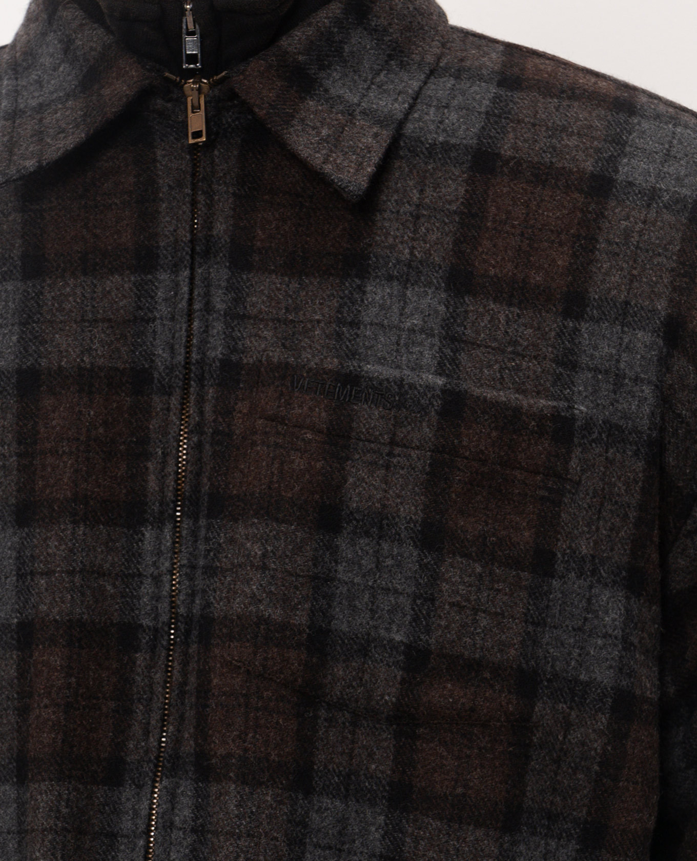 Shirt-style jacket with checked wool Vetements 5