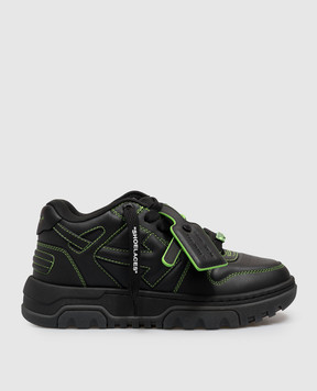 Off-White Out Of Office Chunky Black Leather Sneakers OF05740001