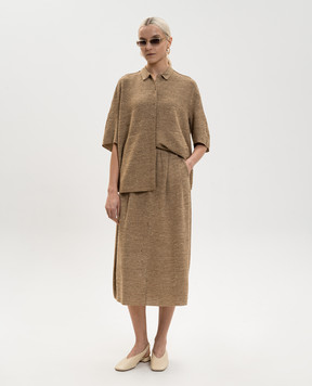 BOBOUTIC Brown skirt with silk 5043