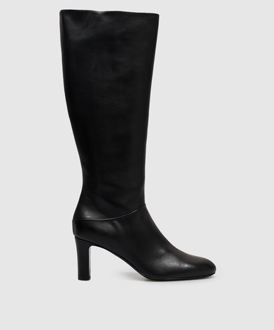 Black leather boots GINNY