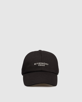 Givenchy Black cap with logo embroidery BPZ0CAP0C4