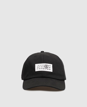 Maison Margiela MM6 Children's black cap with patch M61159MM05S