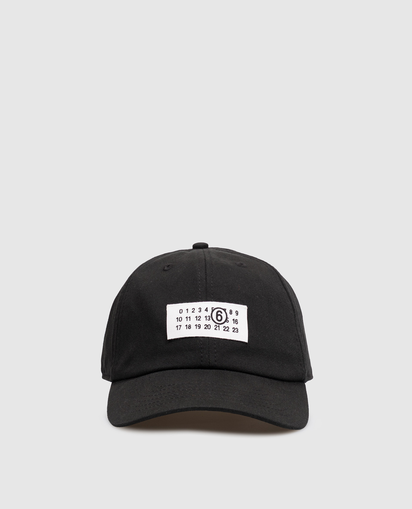 Children's black cap with patch