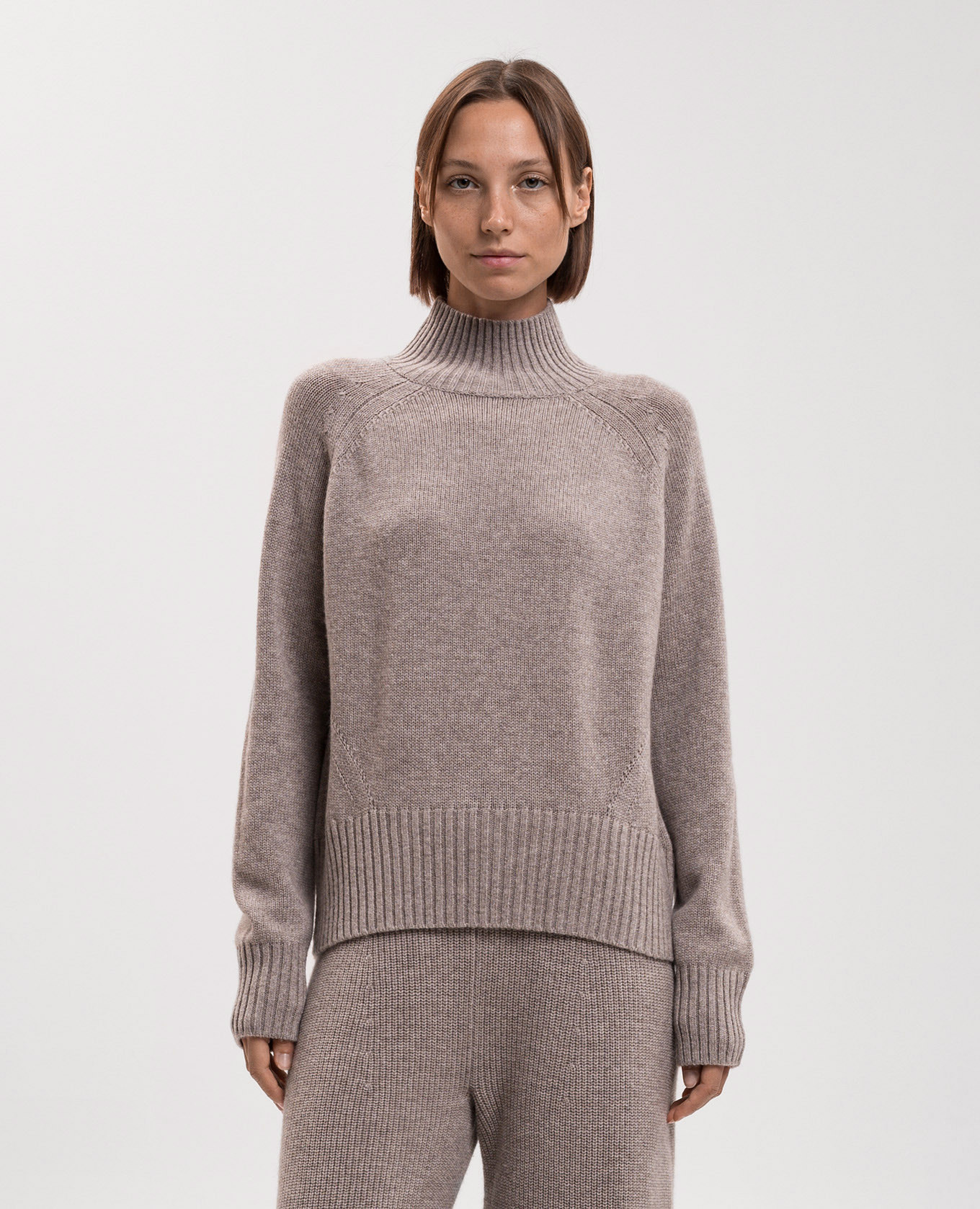 Beige wool and cashmere sweater Allude 3