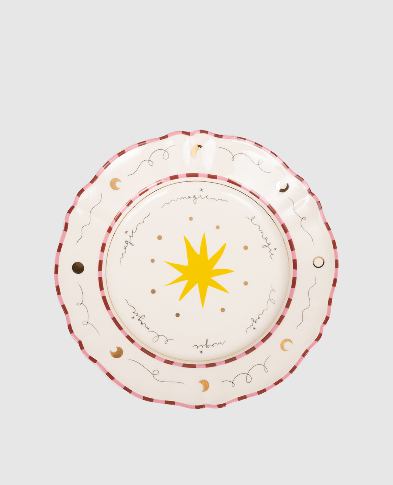 

White porcelain dinner plate Star Bitossi Home