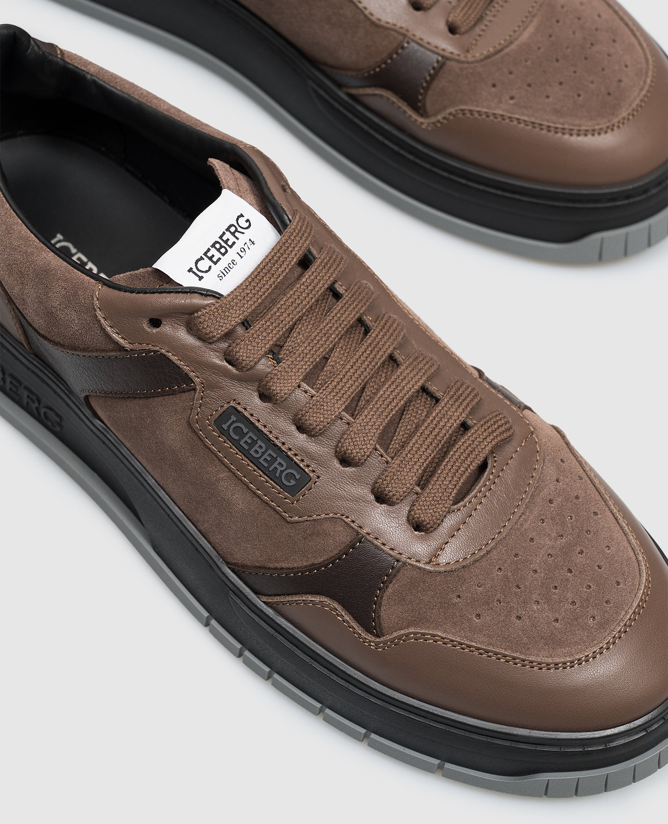 Brown suede sneakers Iceberg 5