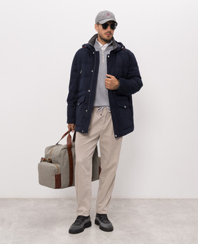 Brunello Cucinelli Blue wool down jacket MM4701823