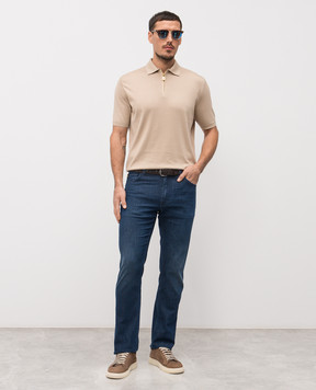 Stefano Ricci Blue jeans with logo patch MST61B2150T0212