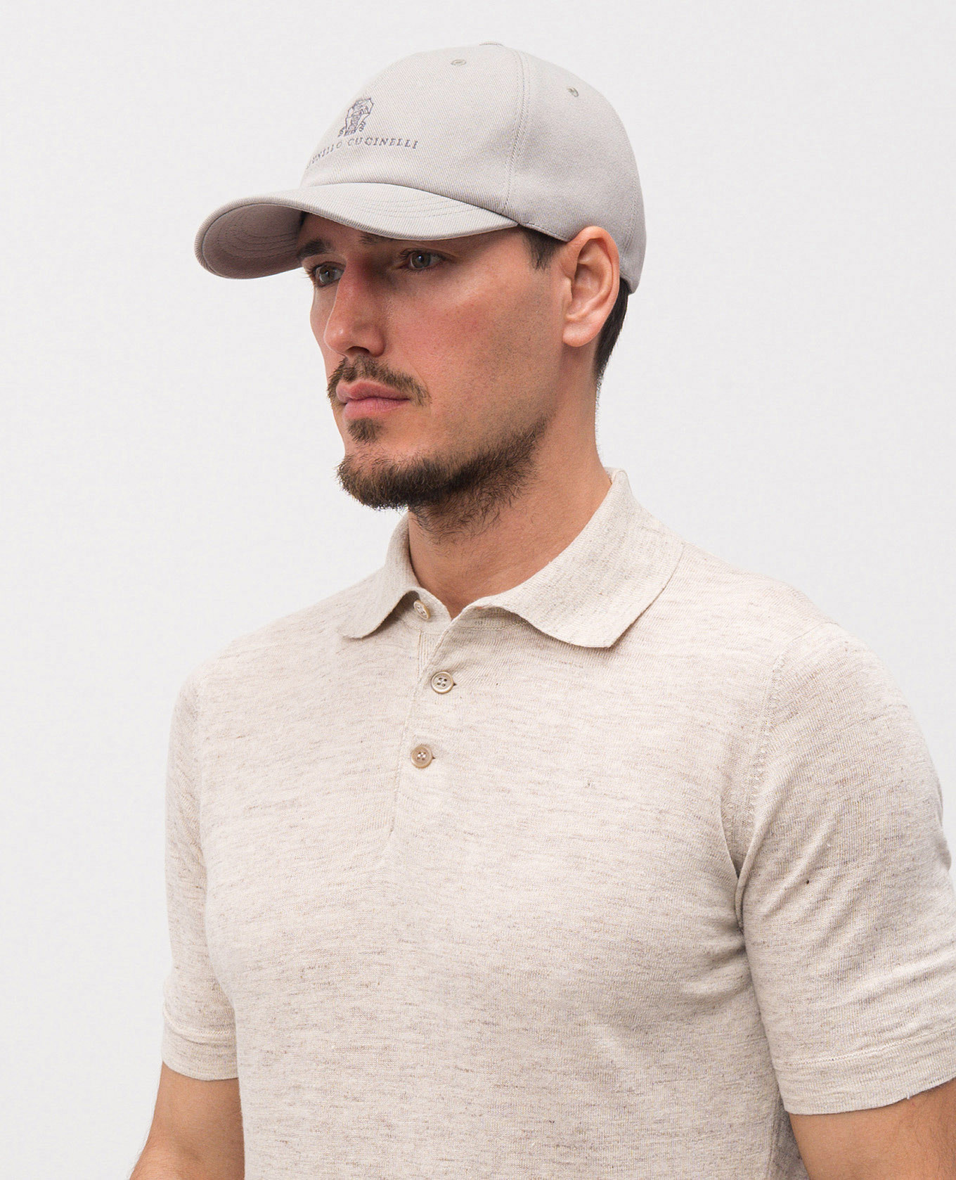 

Gray cap with logo embroidery Brunello Cucinelli, Grey
