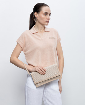 Peserico Beige woven clutch S38385C0CC833