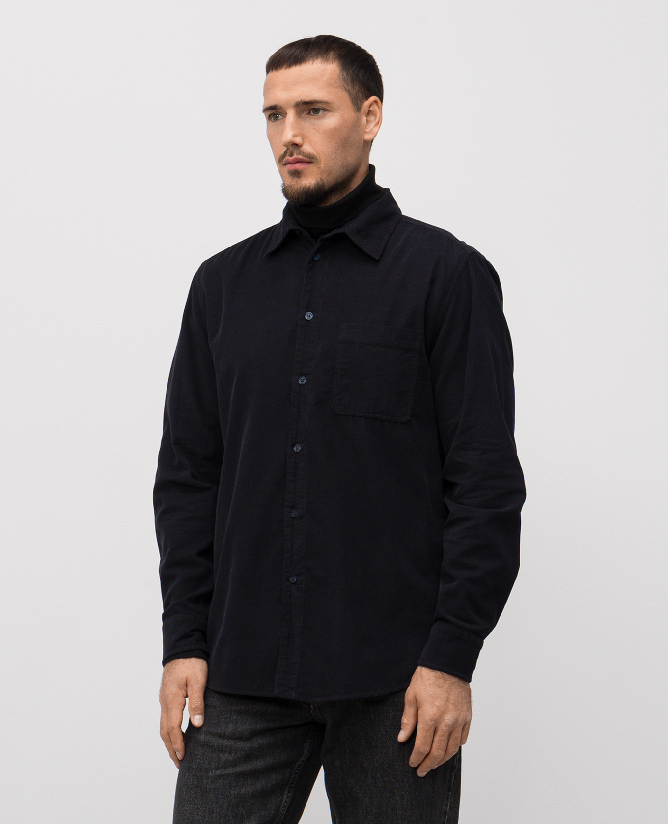 Blue shirt with logo Trussardi 3