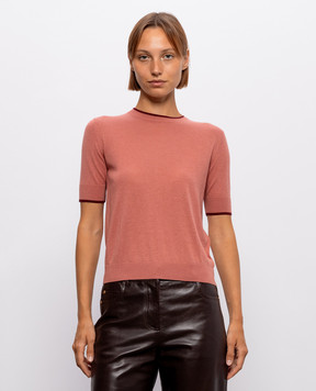 Max Mara Pink silk and wool top MSTAGENDA