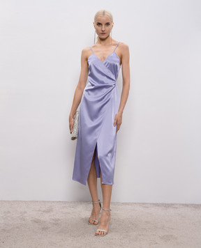 SSHEENA Purple midi dress Apron with a smell 26SSAPRONTS26005