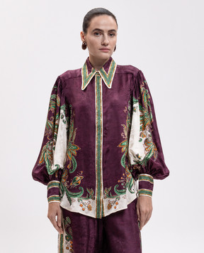 Alemais Burgundy Ruthie blouse with silk 7649T