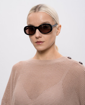 Brunello Cucinelli Claire black sunglasses with polarized lenses MOCGEMMS07