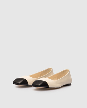 Aeyde Beige leather ballet flats Ida FL0676001045126