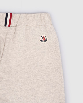 Moncler ENFANT Children's beige melange joggers with logo L19548H0000189AEB1214