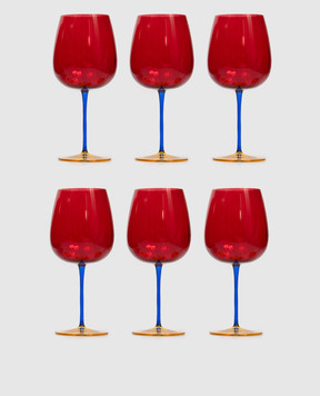 La Reine Set of red JOY gin glasses 6 pcs JOYGINTONIC