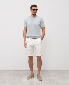 Enrico Mandelli Blue silk t-shirt 3K004A5645