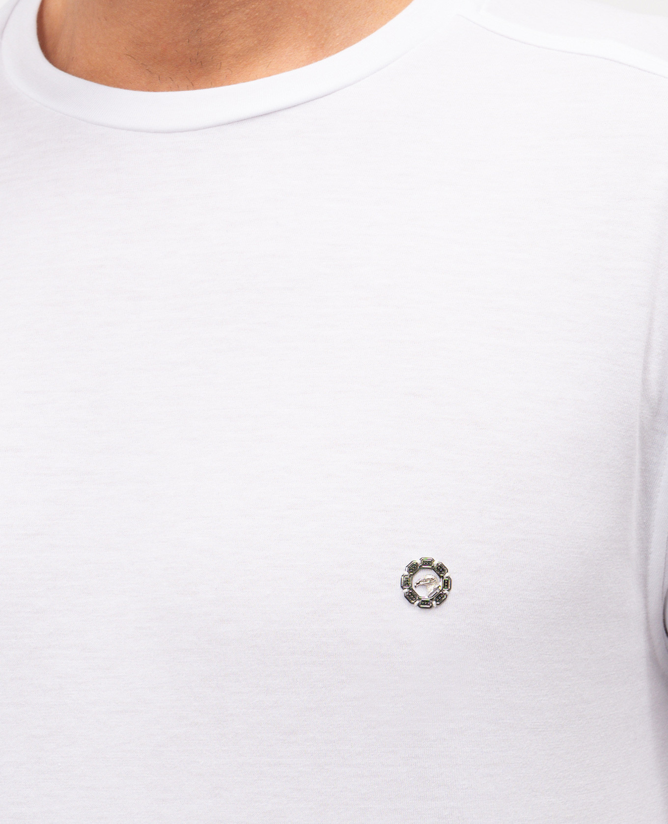 

White T-shirt with emblem Stefano Ricci