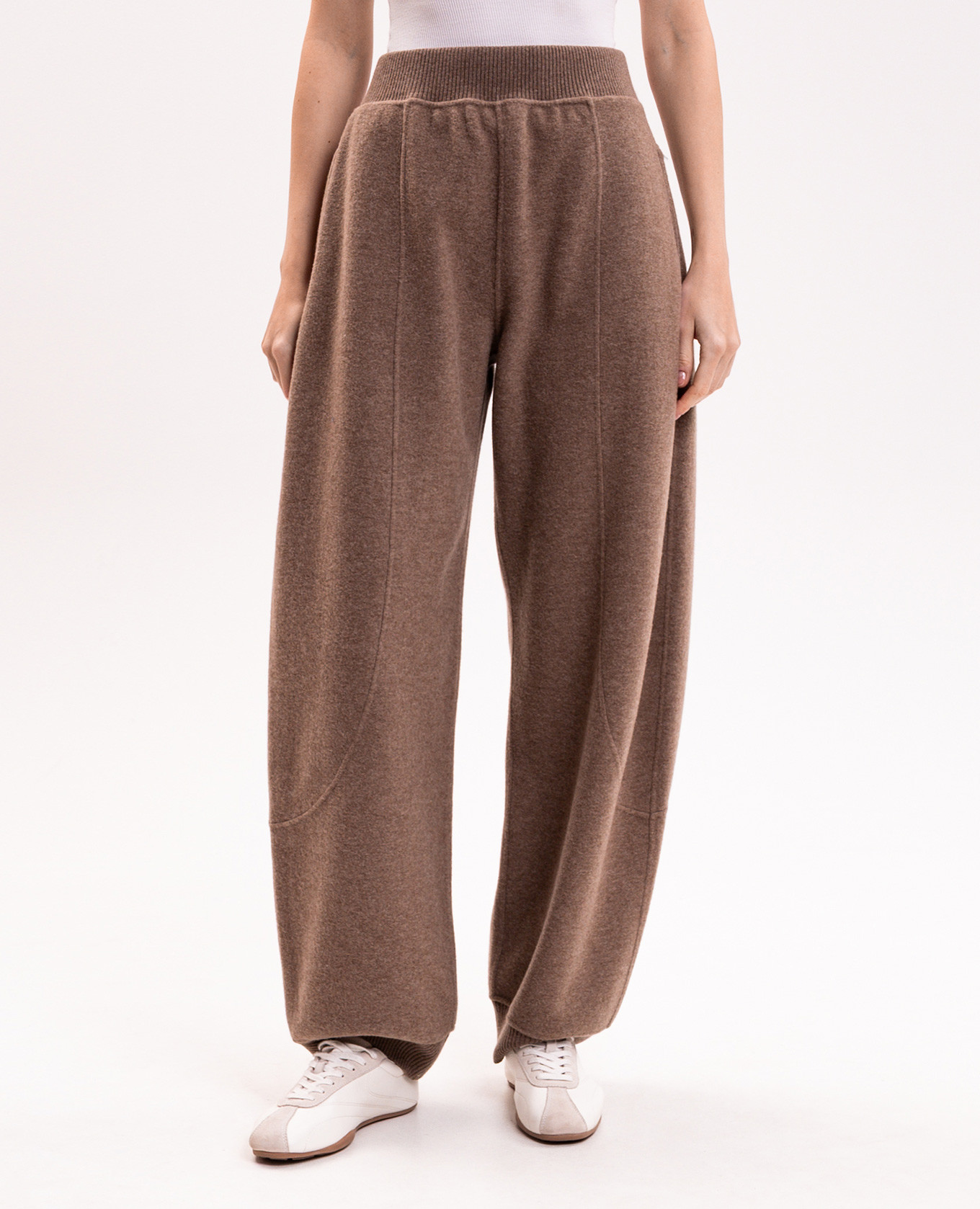 CESTO brown wool and cashmere joggers Max Mara 3