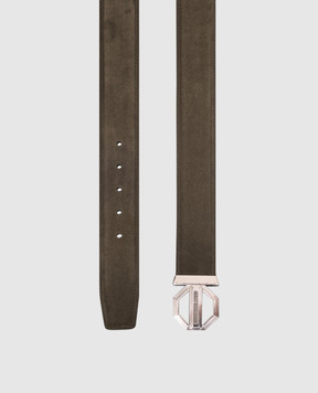 Stefano Ricci Khaki suede belt N381SDC554P