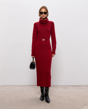 Twinset Burgundy dress with wool 262TT3212