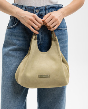 Gianni Chiarini Dua green suede tote bag BS9779CMPL