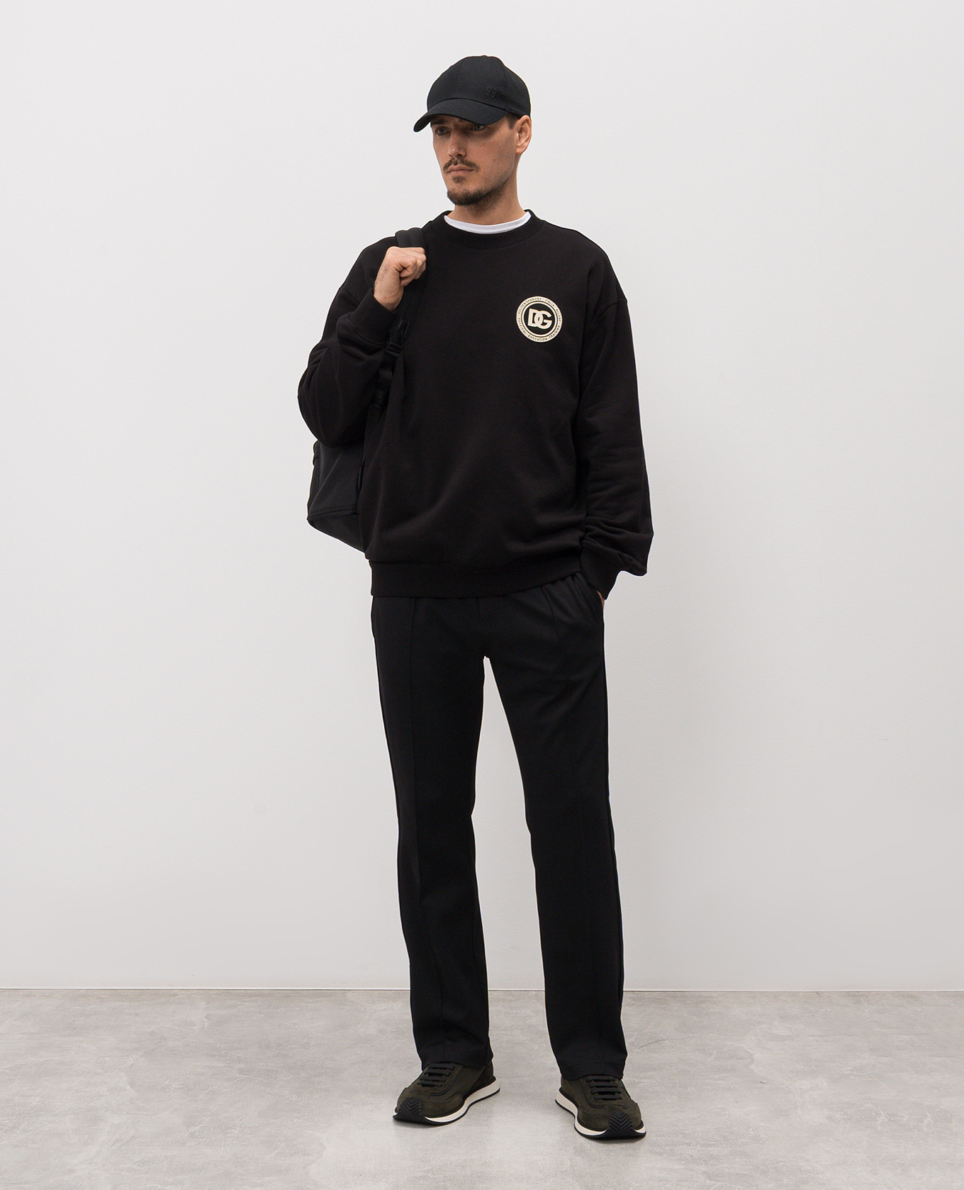 Black sweatshirt with DG logo monogram patch Dolce&Gabbana 2