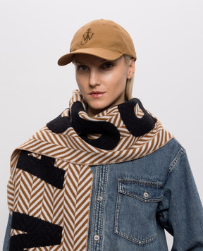 JW Anderson Brown cap with embroidery AC0417FA0485w