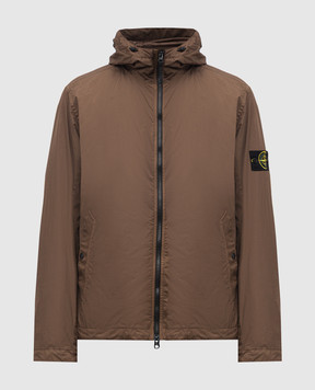 Stone Island Brown windbreaker with logo L1S154100001S0A23