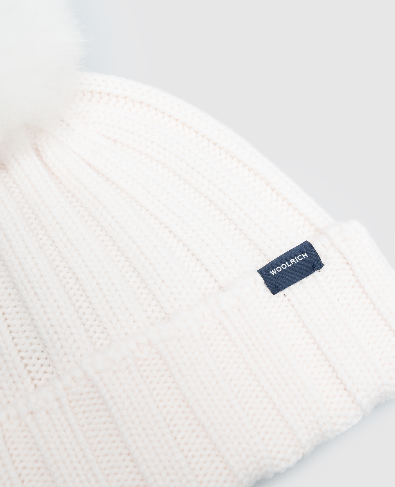 Ivory wool hat with pompom Woolrich 3