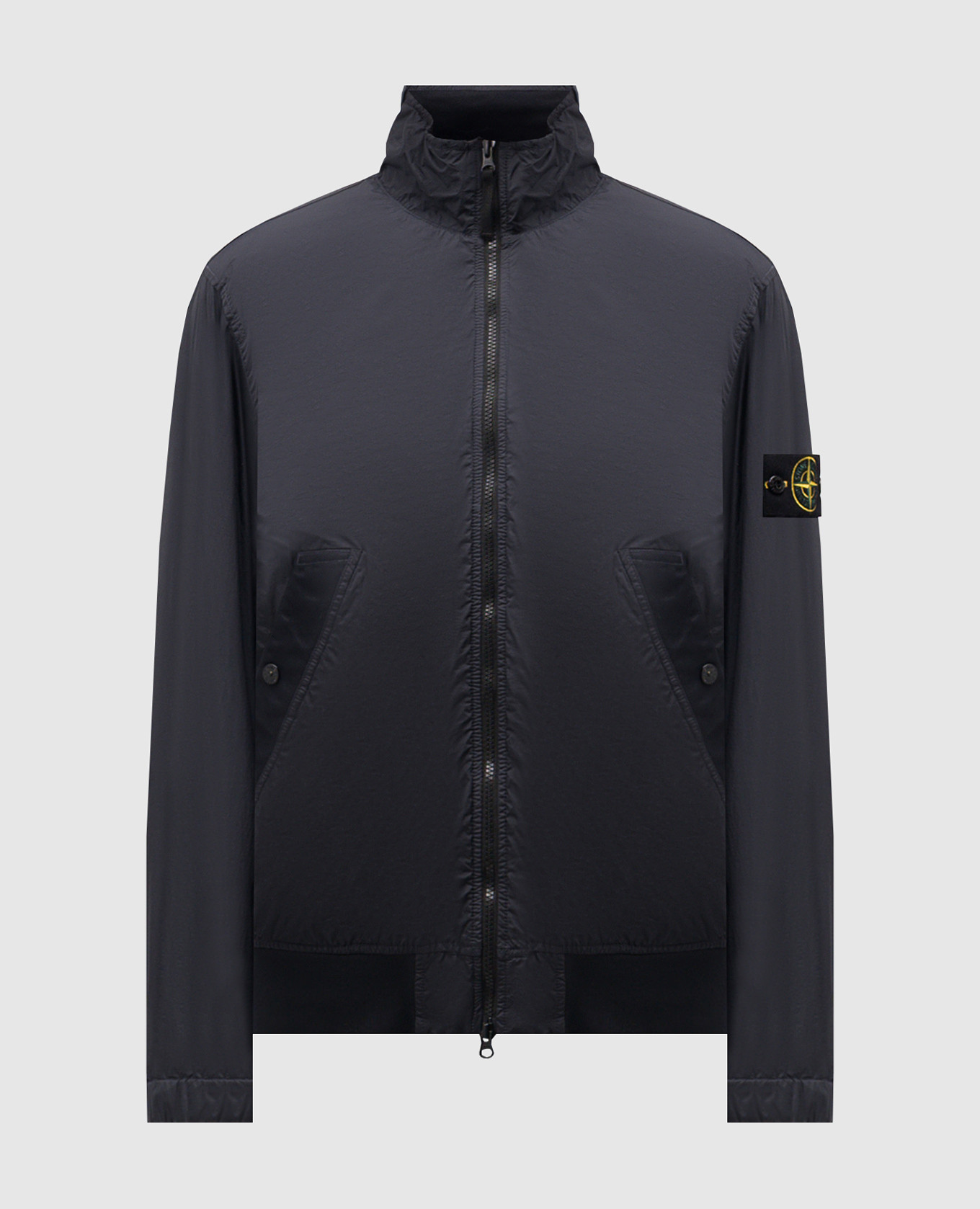 Blue windbreaker with logo