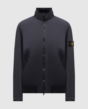 Stone Island Blue windbreaker with logo L1S154100111S0A23
